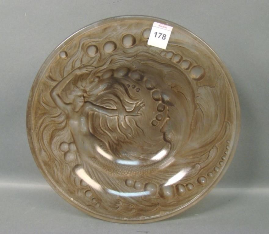 Consol. Sepia/ Crystal #2752 Mermaid Bowl.