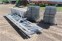 (4) Pallet Racking Uprights 30"x16FT