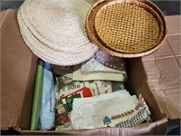 Box of Kitchen Linens