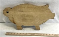 Pig themed wooden cutting board