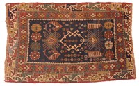 Antique Kazak rug, approx. 3.5 x 5.4