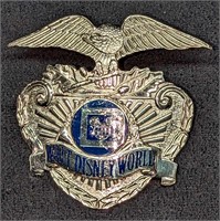 1980s Disney World Security Hat Metal Badge 1026