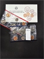 1989 US mint uncirculated coin set (display area)