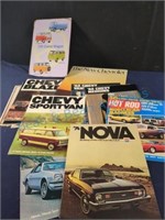 Car catalogs and VW tin  sign