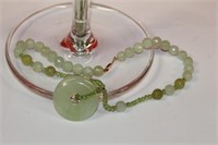 14kt yellow gold Jade & Peridot Necklace with