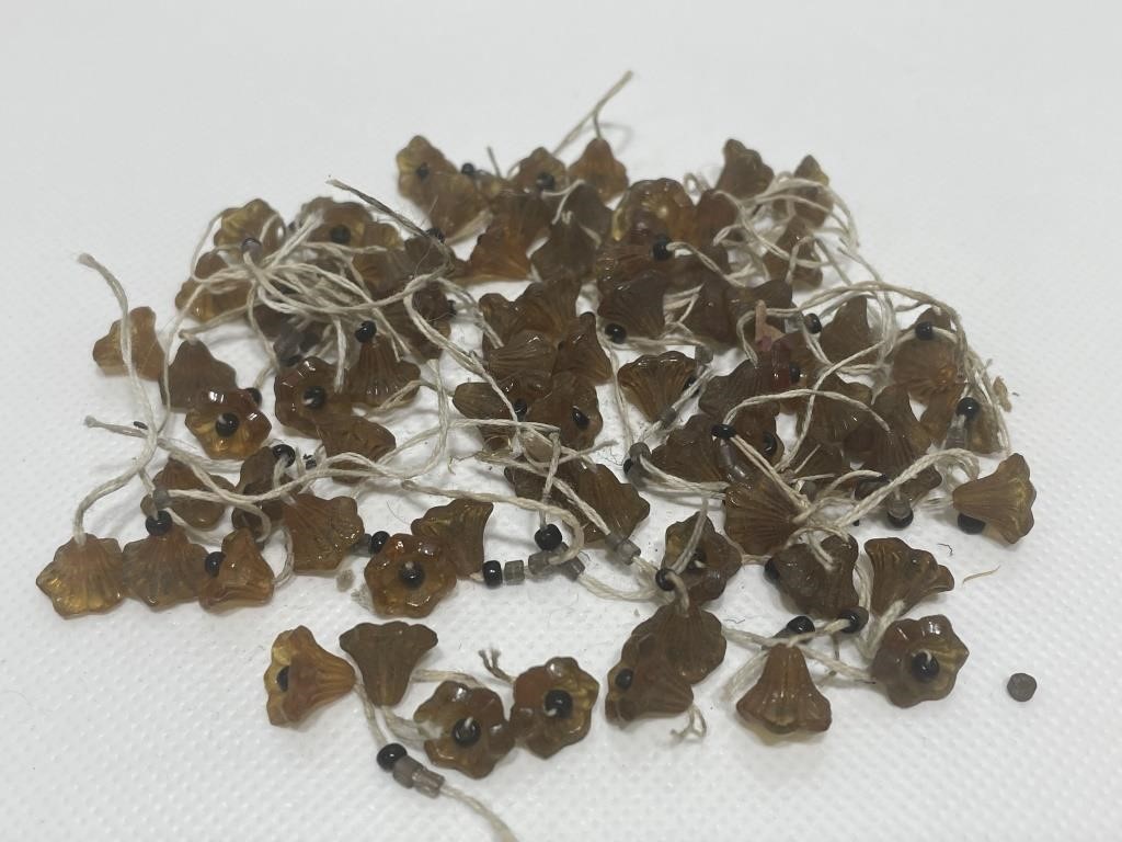 Amber Glass Beads