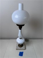 21" Tall Table Lamp with Glass Shade