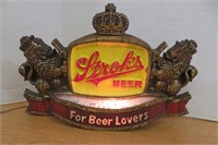 Vintage Stroh's  Beer Sign 19" long