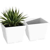 QCQHDU Outdoor Planters Set of 2,12 Inch Large Out