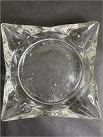 Heavy Clear Glass Ashtray