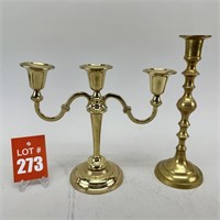 Brass Candle Stick Holders (2)