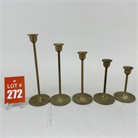Brass Candle Stick Holders (5)