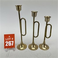 Brass Candle Sticks (3)