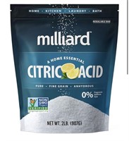 Milliard Citric Acid 2 Pound (.9 kg) - 100% Pure
