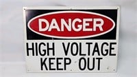 Danger high voltage keep out sign