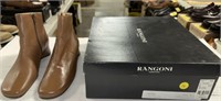 LADIES RANGONI BROWN ANKLE BOOTS 5 1/2