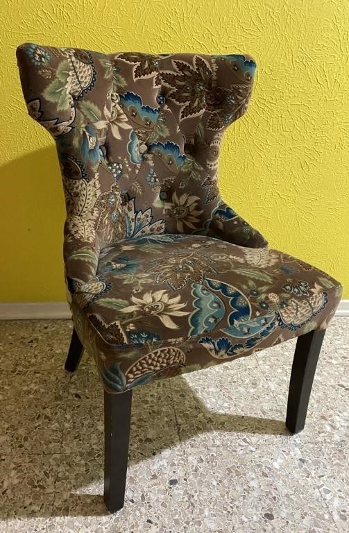 Velveteen High Backed Chair