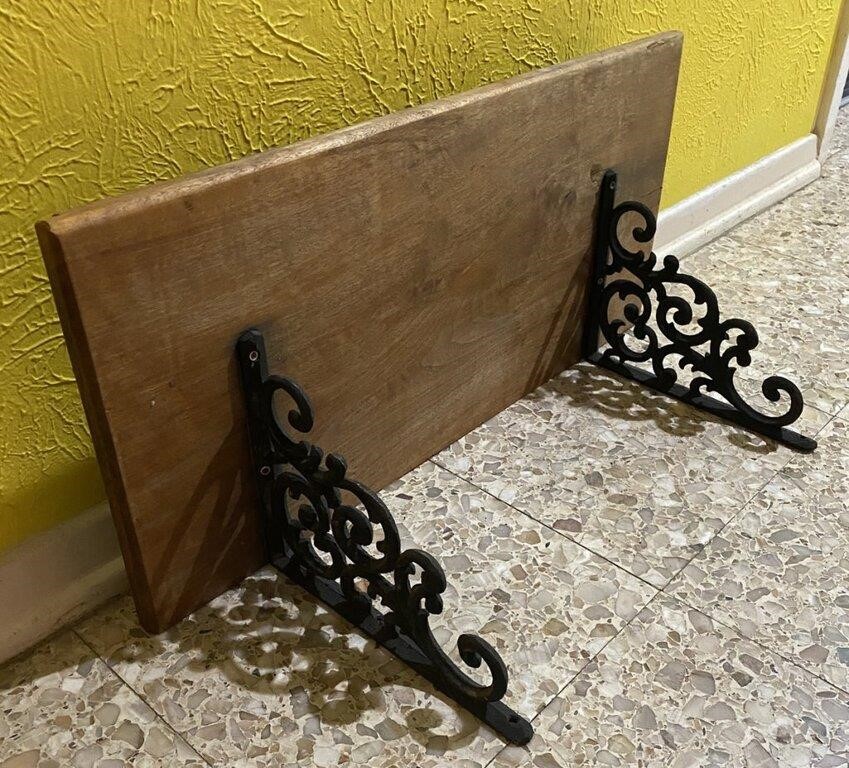 Cast Iron Scroll Wall Shelf