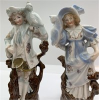 Two German Porcelain Figures with Birds