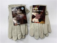 2x Endura Roper Work Gloves Size M & L Cowhide