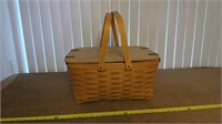 LONGABERGER PICNIC BASKET WITH BAG AND STAND