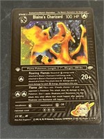 Blaine's Charizard Black Foil Pokémon Card