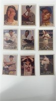 1957 Topps Lot of 9 Cards