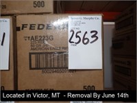 CASE OF (500) ROUNDS OF FEDERAL AMERICAN EAGLE