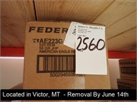 CASE OF (500) ROUNDS OF FEDERAL AMERICAN EAGLE