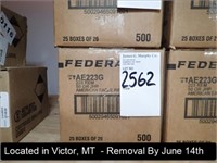 CASE OF (500) ROUNDS OF FEDERAL AMERICAN EAGLE