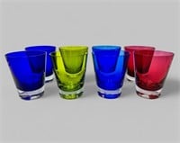 (8) BACCARAT COLORED GLASS TUMBLERS