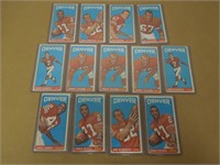 LOT 13 1965 TOPPS NFL TALLBOY CARDS DENVER BRONCOS