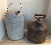 (2) VINTAGE GAS CANS