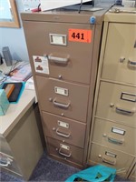 4 Drawer Brown Filing Cabinet