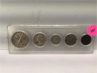 US Coin Type Set - Walker, Washington, Mercury,