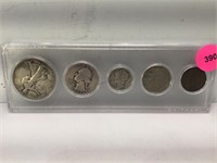 US Coin Type Set - Walker, Washington, Mercury,