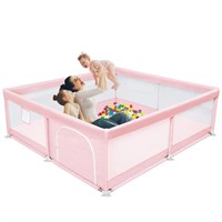 E4676  Baby Playpen Fence 71x79 Pink