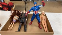 Lot of Miscellaneous Figures and Dolls: Captain