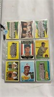 Vintage Topps baseball cards 8 sheets