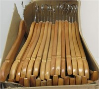 Box of Wooden Hangers