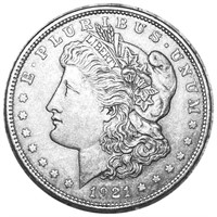 1921 Morgan Silver Dollar ABOUT UNCIRCULATED