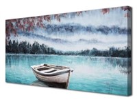 Lake Scene Wall Art 40x20 Painting