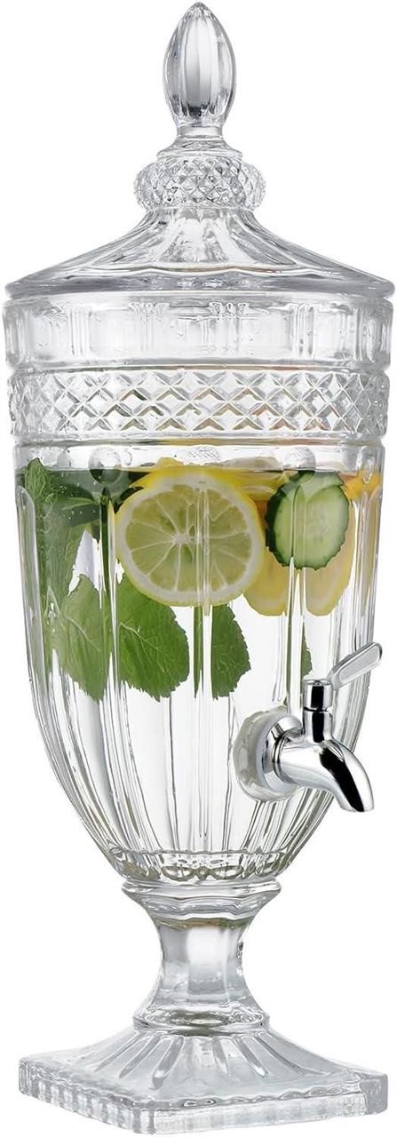 Glass Iced Beverage Dispenser, 0.8 Gallon Drink