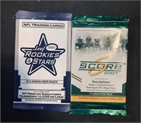 Two Unopened NFL Card Packs