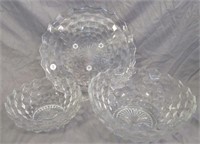 Vintage Fostoria American Clear Glass Including: