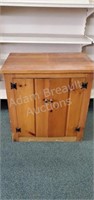Vintage solid wood record storage cabinet,