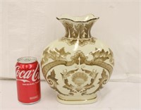 9.5" Brown Transfer Ware Vase
