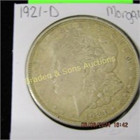 US 1921-D MORGAN SILVER DOLLAR