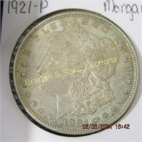 US 1921-P MORGAN SILVER DOLLAR