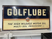 Early Gulf Lube Metal Sign